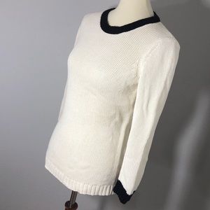 Ann Taylor Loft Sweater Pull Over {Black & Cream}